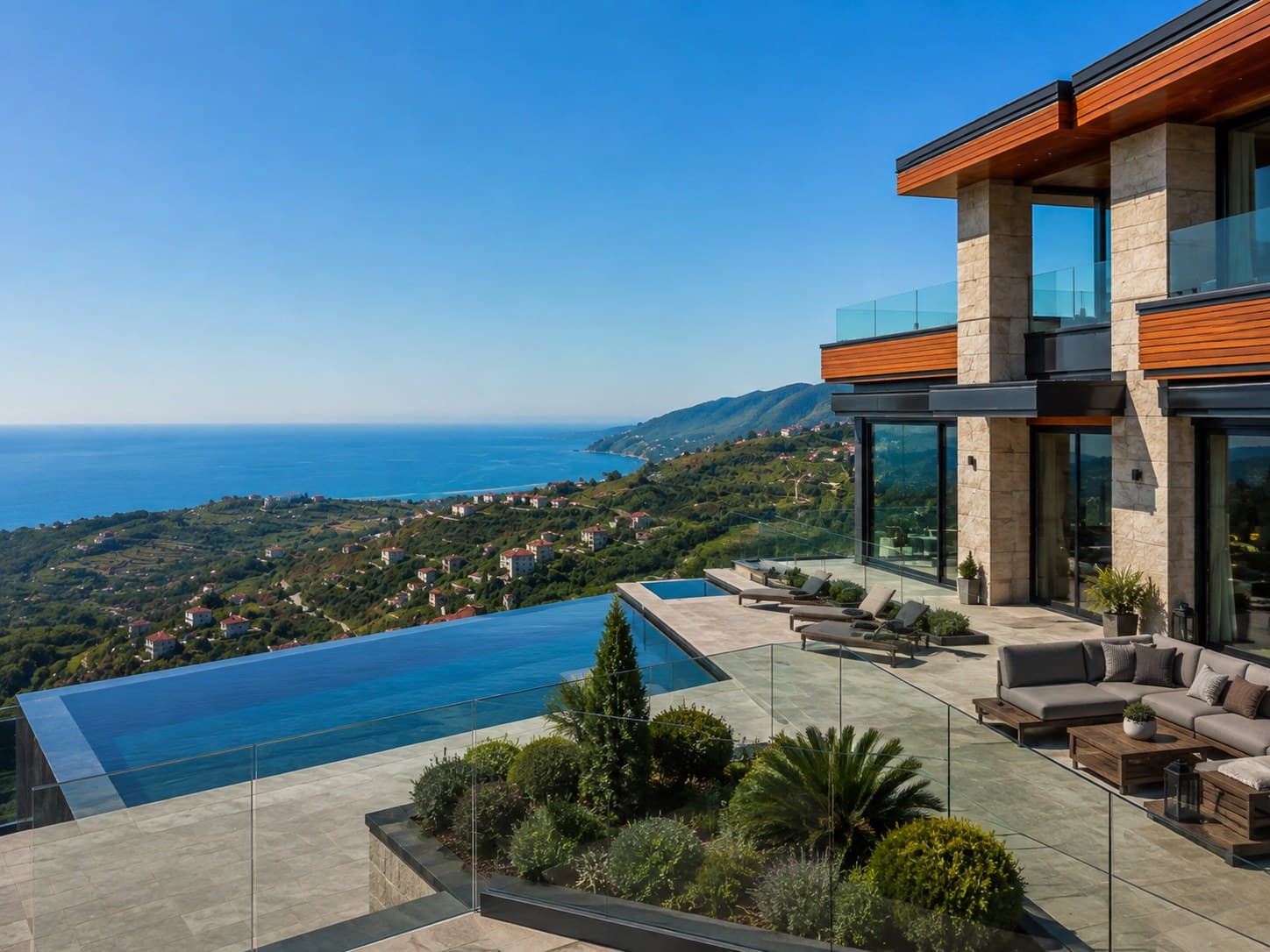 Trabzon Panoramik Deniz Manzaralı Lüks Villa — منظر 4
